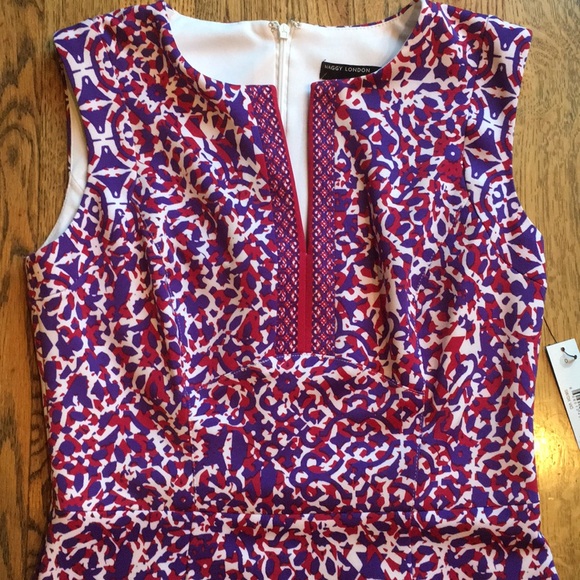 NWT Maggy London purple scuba knit dress size 0 - Picture 3 of 7